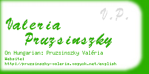 valeria pruzsinszky business card